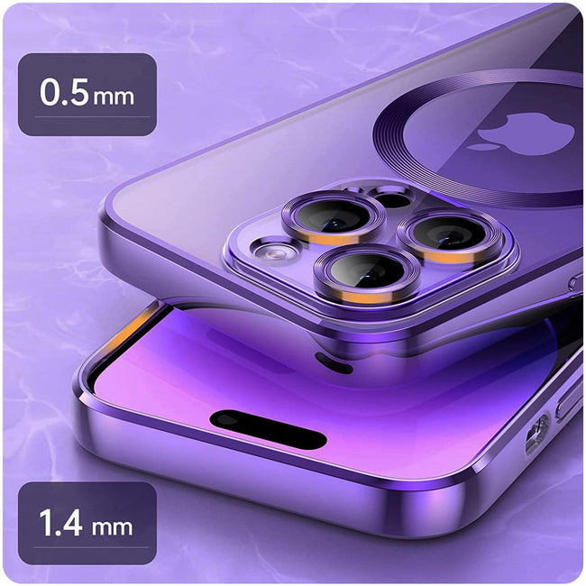 Etui Silikonowe Camera Protect do Magsafe - iPhone X / XS - Fioletowy