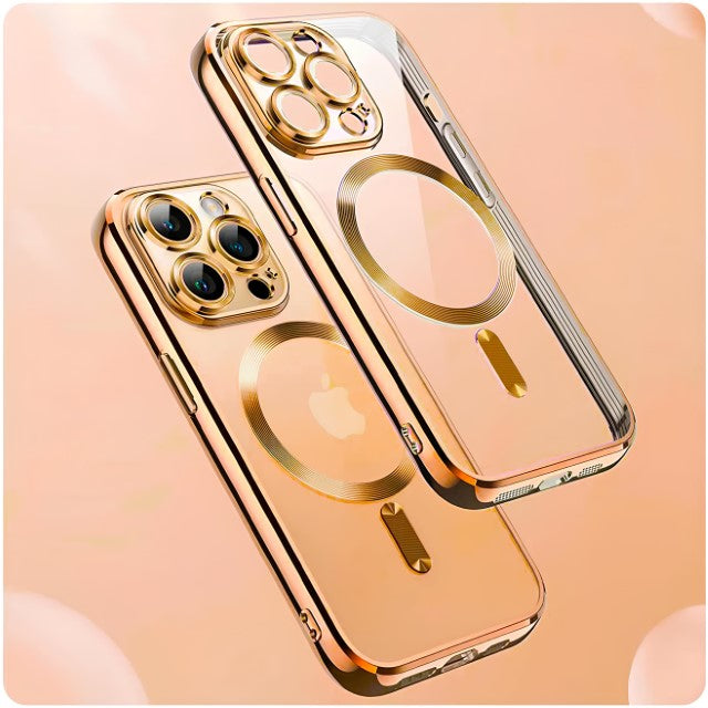 Etui Silikonowe Camera Protect do Magsafe - iPhone XS Max - Złoty