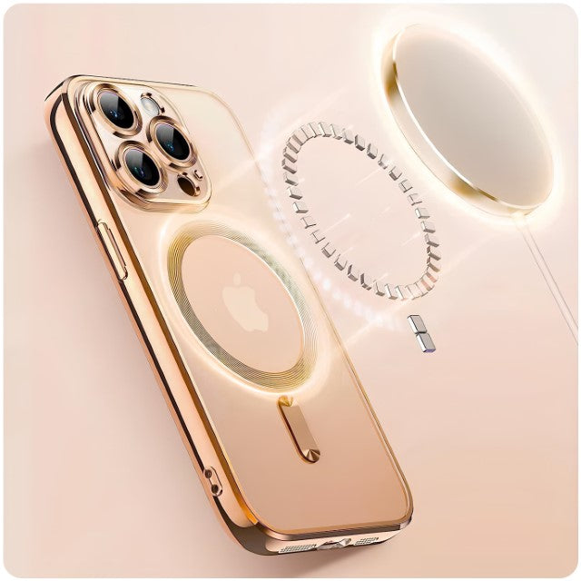 Etui Silikonowe Camera Protect do Magsafe - iPhone XS Max - Złoty