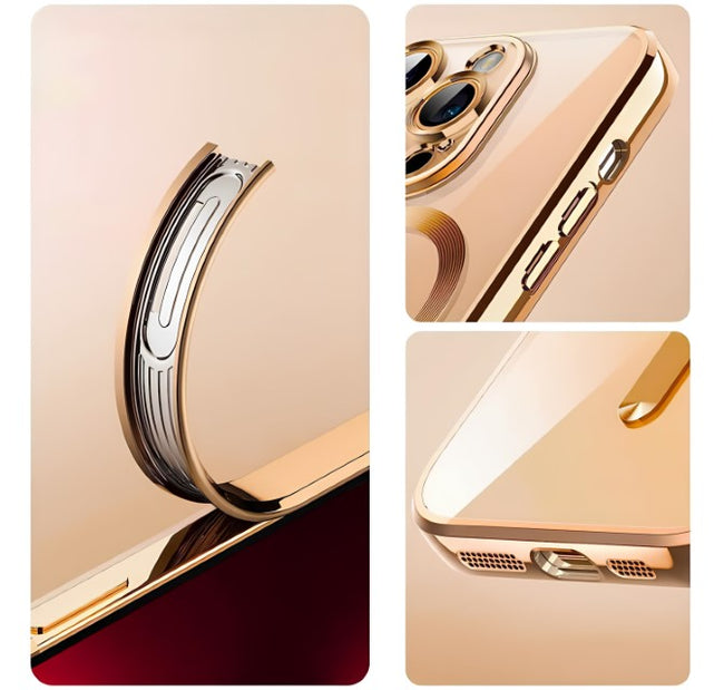 Etui Silikonowe Camera Protect do Magsafe - iPhone XS Max - Złoty