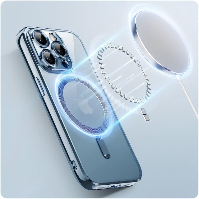 Etui Silikonowe Camera Protect do Magsafe - iPhone X / XS - Niebieski