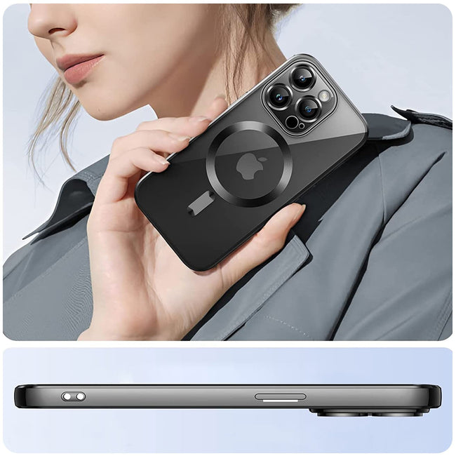 Etui Silikonowe Camera Protect do Magsafe - iPhone 14 Plus - Czarny