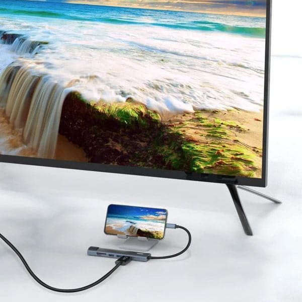 Adapter Hub Rozdzielacz USB-C LAN Display Port 8K