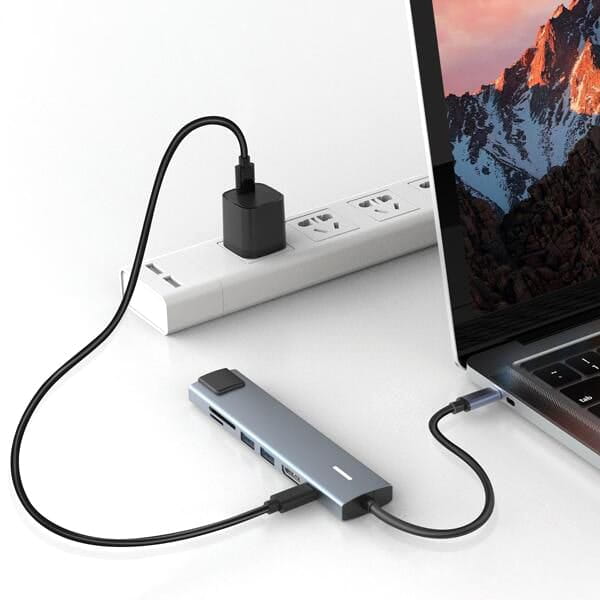 Adapter Hub Rozdzielacz USB-C LAN Display Port 8K