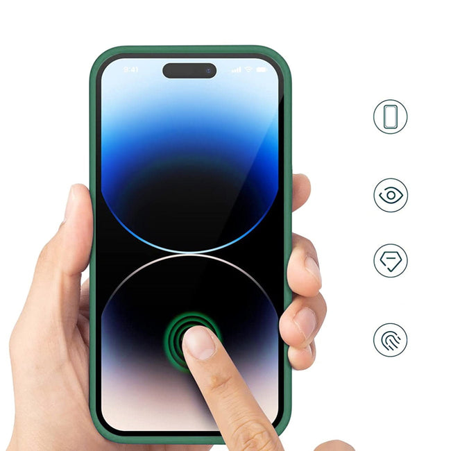 Etui Silikonowe - Liquid Silicone - iPhone 14 Pro - Ciemny Zielony