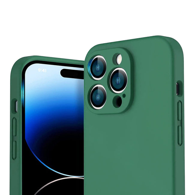 Etui Silikonowe - Liquid Silicone - iPhone 14 Pro - Ciemny Zielony