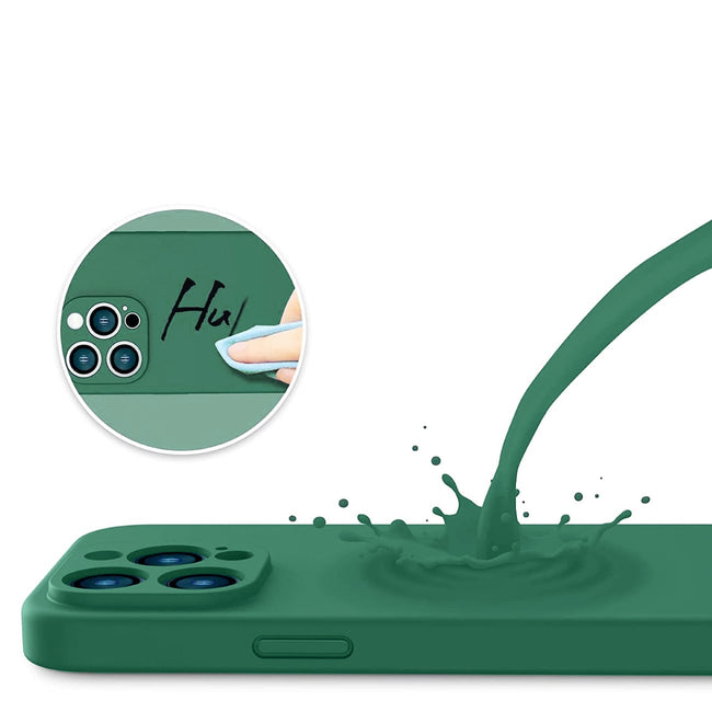Etui Silikonowe - Liquid Silicone - iPhone 14 Pro - Ciemny Zielony