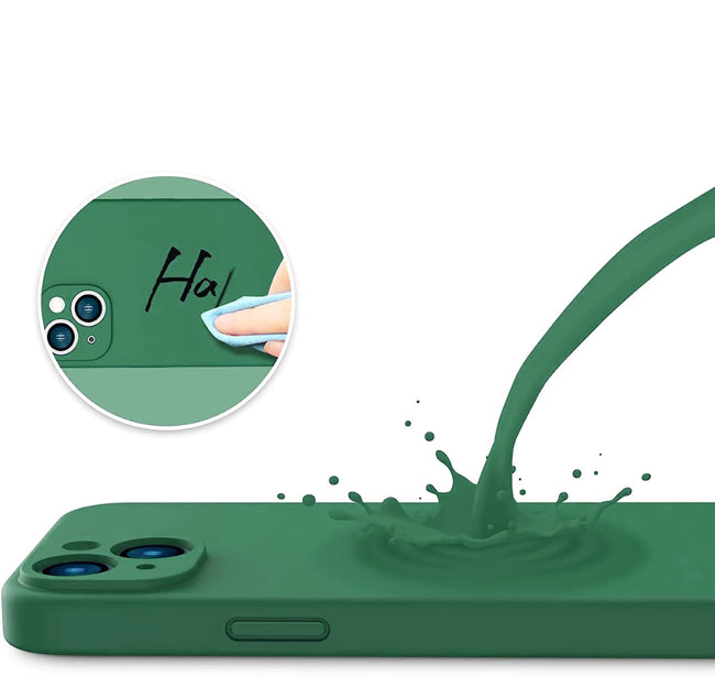 Etui Silikonowe - Liquid Silicone - iPhone 14 Plus - Ciemny Zielony