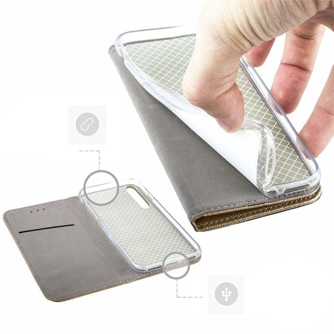 Flip Cover - Magnetyczne Etui Książkowe - Samsung Galaxy S23 Ultra - Złoty