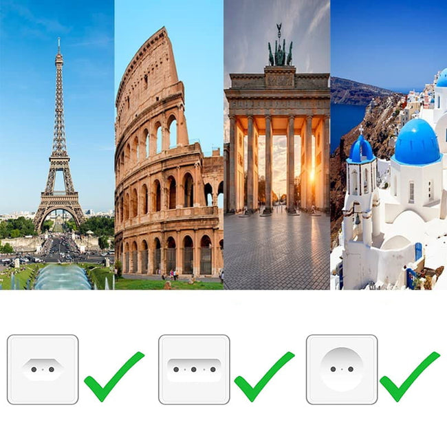 Adapter Sieciowy Phoneo Przejściówka US / JP -> EU / PL (TYP-A) - Czarny