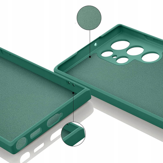 Etui Silikonowe - Liquid Silicone - Samsung Galaxy S23 Ultra - Ciemny Zielony