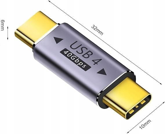Adapter Phoneo® USB-C do USB-C 40GBPS - Typ: Męski / Męski