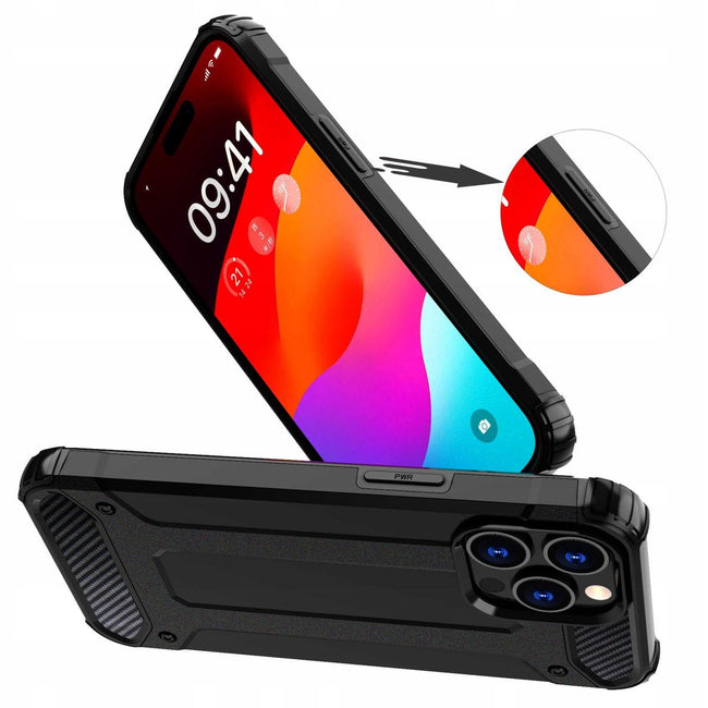 Etui Reinforced Protection Armor - iPhone 12 Pro Max - Czarny