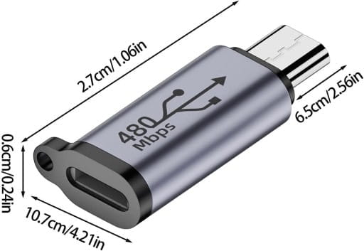 Adapter Kabla Phoneo® Lightning do Micro USB - 480Mbps 18W v3