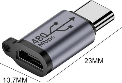 Adapter Kabla Micro USB do USB-C - 480Mbps 18W v1