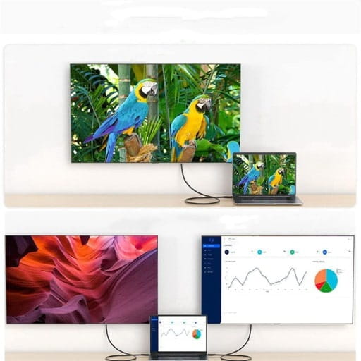 Kabel Phoneo® USB-C do USB-C, Kątowy - 90°, 40Gbps, Pleciony - 1 Metr