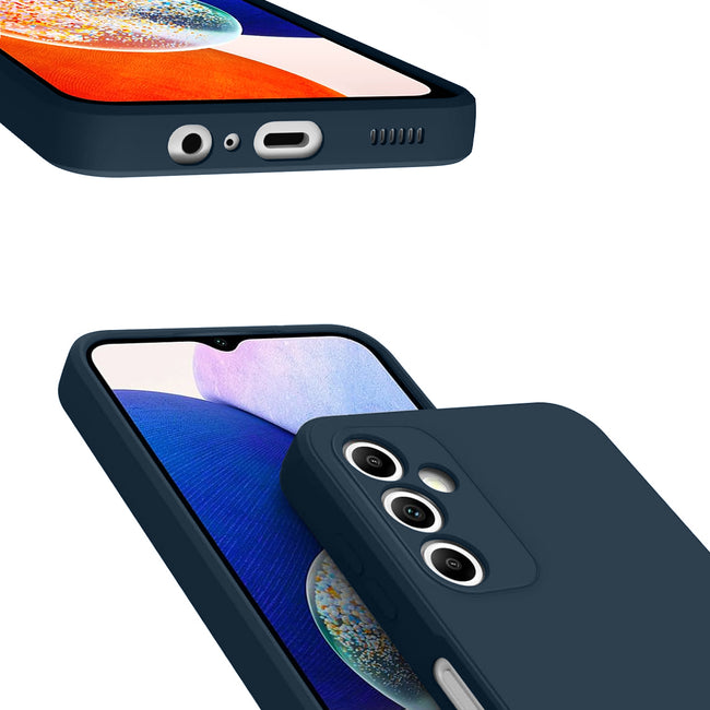 Etui Liquid Silicon Do Samsung Galaxy A14 - Kolor Niebieski