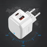 Szybka Ładowarka Sieciowa Kostka QC 3.0 PD 20W USB C Do Telefonu + Kabel USB-C