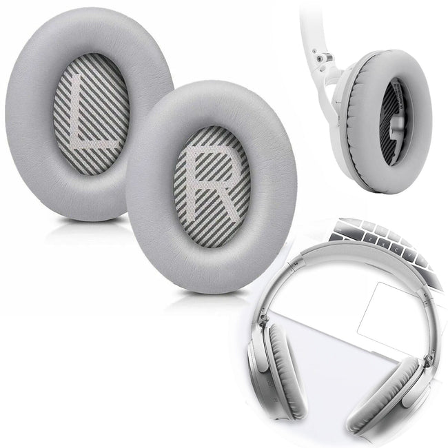 BETUNE® - Gąbki do Słuchawek - Bose QC15 QC25 QC35 AE 2i 2W - Szare