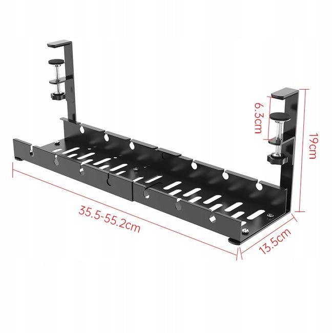 Organizer Aluminiowy na Kable pod Biurko