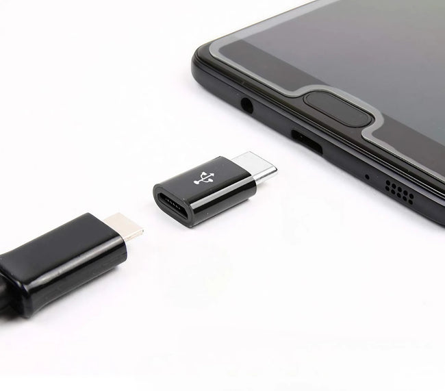 Konwerter Adapter Przejściówka Org Micro Usb Typ-C Czarny