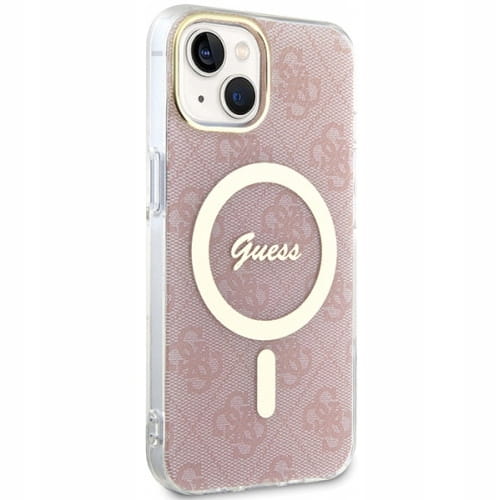 Etui Guess Hardcase do MagSafe - iPhone 14 - Różowe