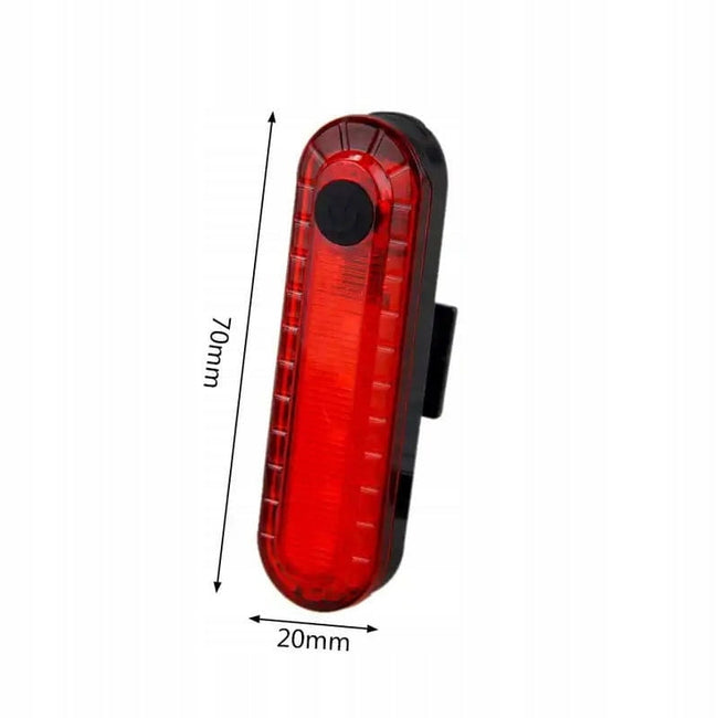 Lampka LED Rowerowa na Tył - 50 LM - Czerwona