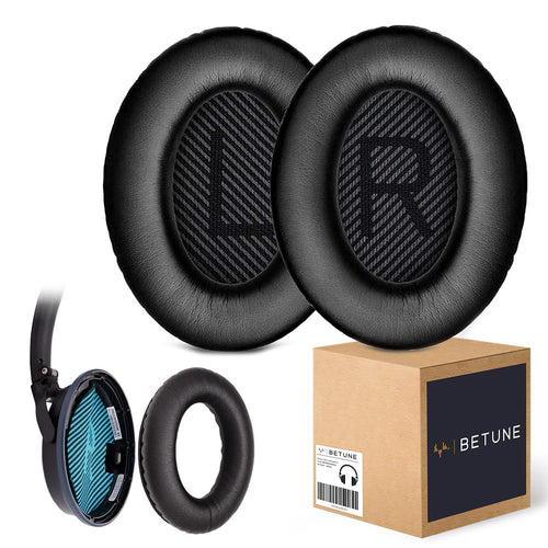 BETUNE® - Gąbki do słuchawek kompatybilne z Bose (Memory Foam, skóra syntetyczna)