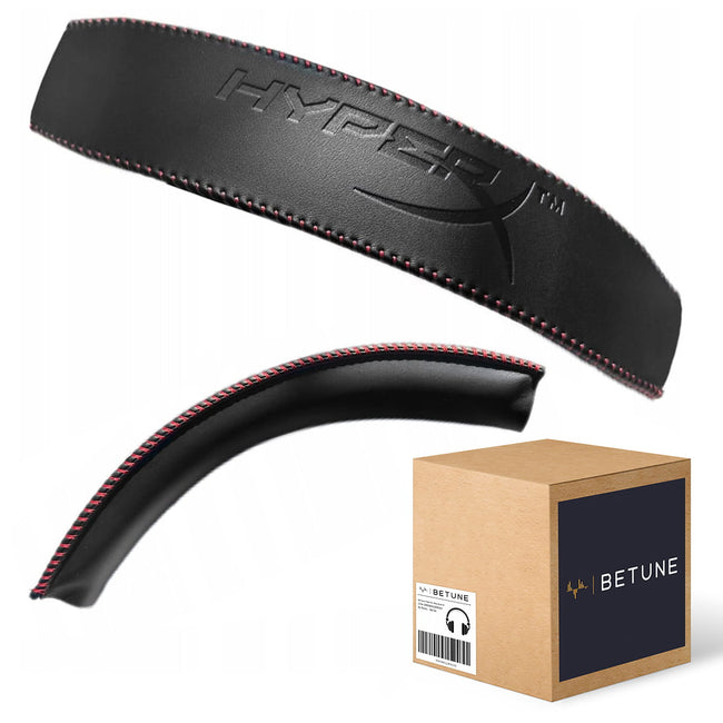 BETUNE® - Gąbki na Pałąk do Słuchawek - HyperX Cloud, FlightS Alpha, X, Silver, Pro - Czerwony