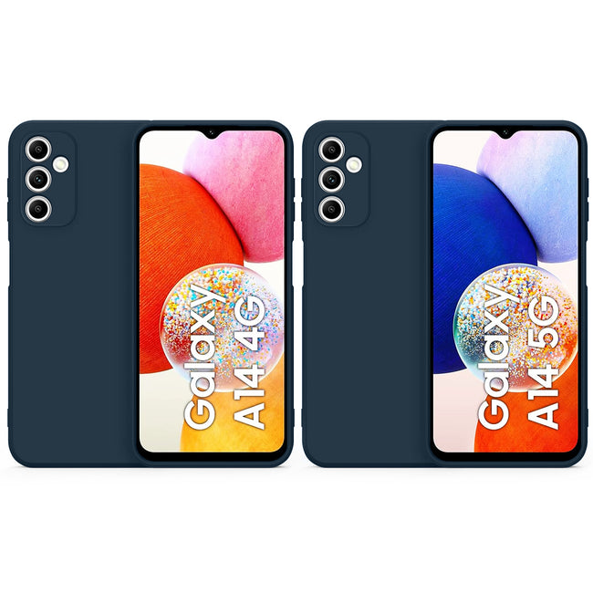 Etui Liquid Silicon Do Samsung Galaxy A14 - Kolor Niebieski