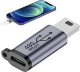 Adapter Phoneo® Kabla USB-C do Mini USB - 480Mbps 18W V5
