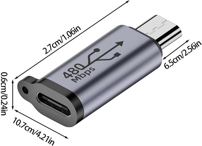 Adapter Kabla Phoneo® USB-C do Micro USB - 480Mbps 18W V7