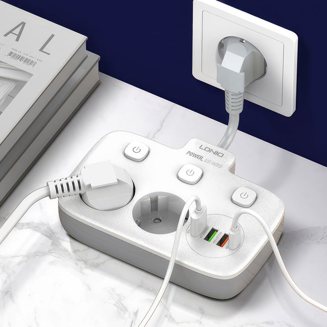 LDNIO® - Listwa Zasilająca Ładowarka 20w Usb-C Rozdzielacz