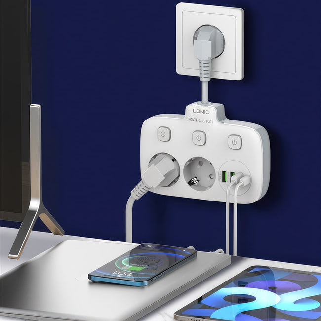 LDNIO® - Listwa Zasilająca Ładowarka 20w Usb-C Rozdzielacz