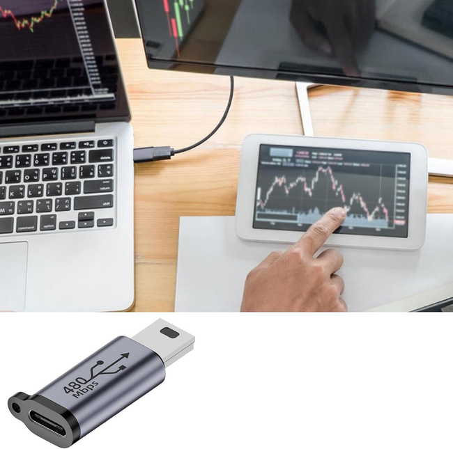 Adapter Phoneo® Kabla USB-C do Mini USB - 480Mbps 18W V5