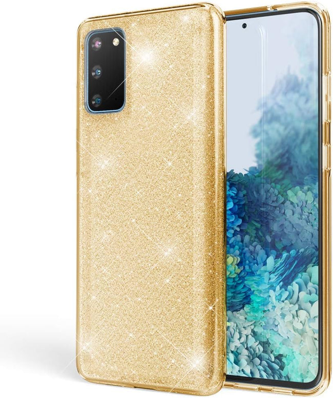 Etui Brokatowe Shine Case - Samsung Galaxy S20 FE - Złoty