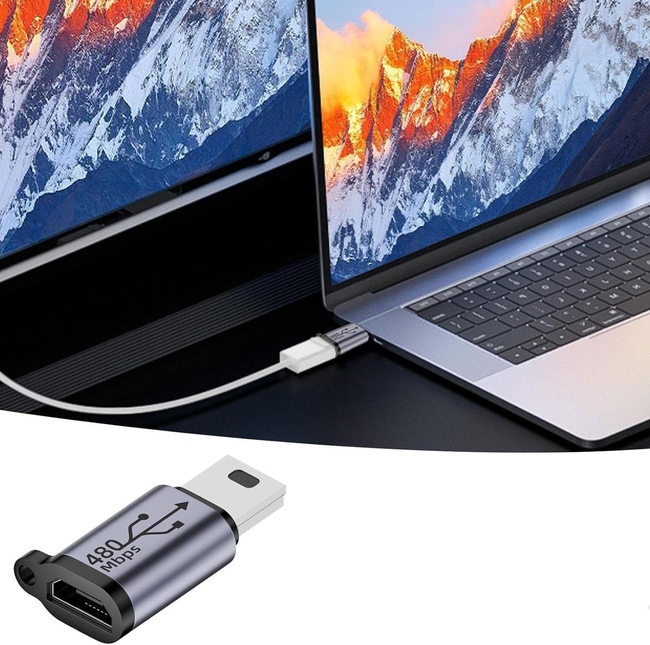 Adapter Phoneo® Micro USB do Mini USB - 480Mbps 18W V4