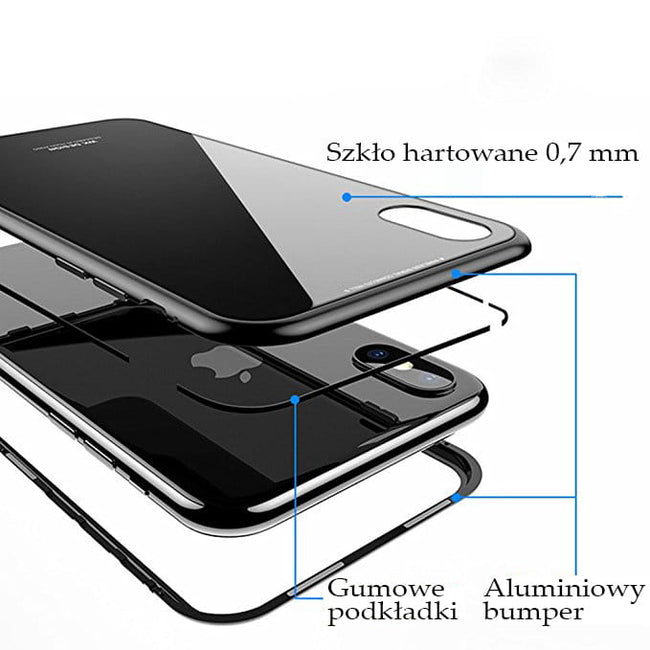 Etui Magnetyczne Aluminiowe - Apple iPhone XS Max Srebrny