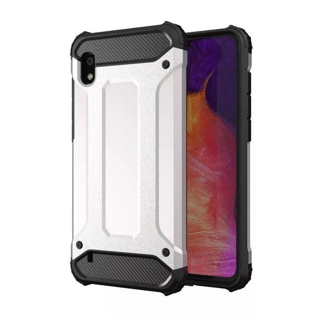 Etui Reinforced Protection Armor - Samsung Galaxy A12 / M12 - Srebrny