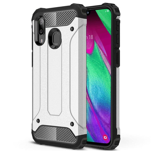 Etui Reinforced Protection Armor - Samsung Galaxy A12 / M12 - Srebrny