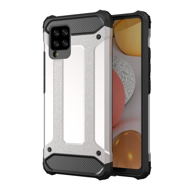 Etui Reinforced Protection Armor - Samsung Galaxy A12 / M12 - Srebrny