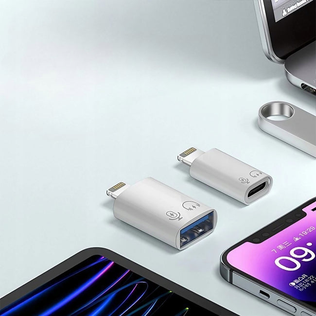 Adapter, Konwerter Phoneo® USB-A do Lightning - Biały