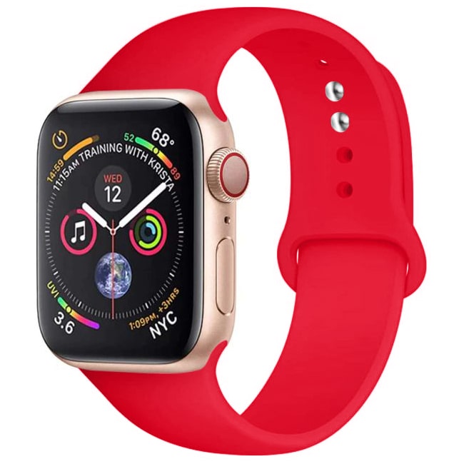 Pasek Gumowy, Opaska do Apple Watch - 38 / 40 / 41mm - Czerwony