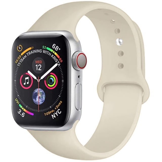 Pasek Gumowy, Opaska do Apple Watch - 38 / 40 / 41mm - Cielisty