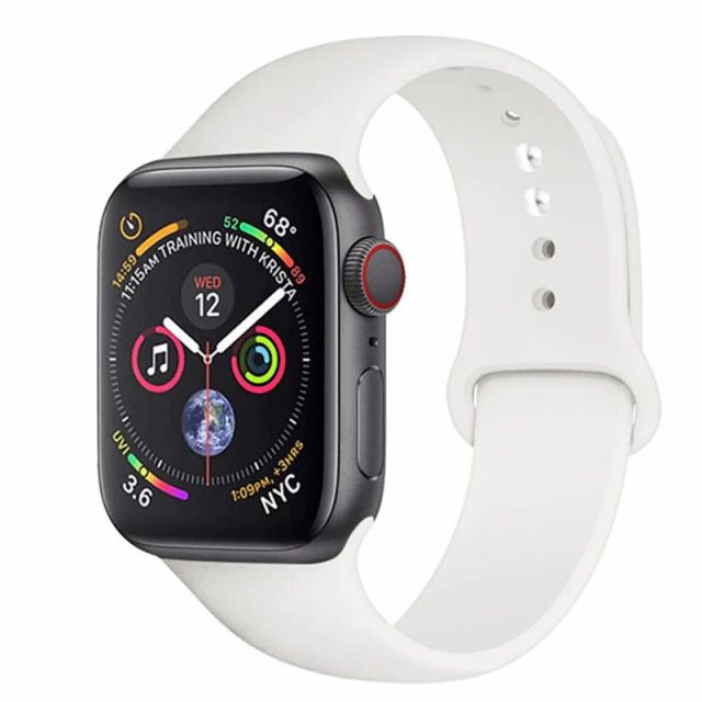 Pasek Gumowy, Opaska do Apple Watch - 38 / 40 / 41mm - Biały