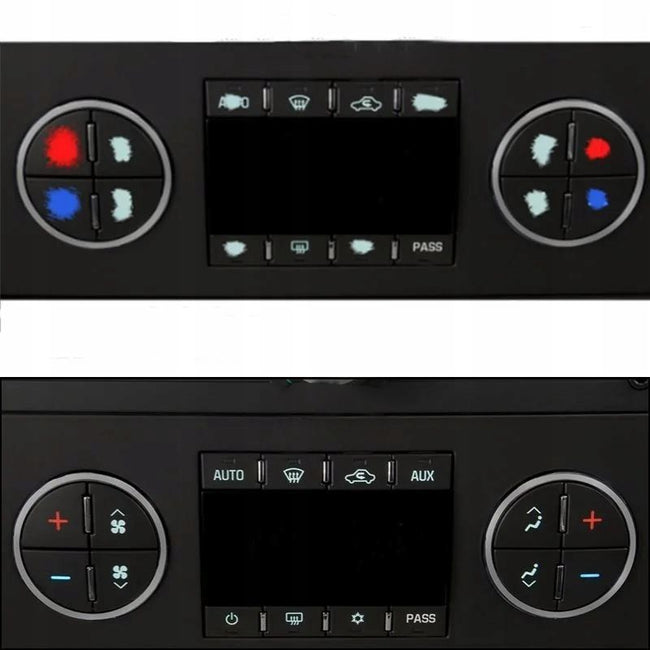 Naklejki Naprawcze na Panel Klimy Audi A4 B6 B7 - Czarne