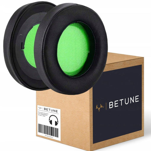 BETUNE® — Gąbki do Słuchawek Razer Kraken Pro v2 7.1 — Memory Foam, Czarno-Zielone