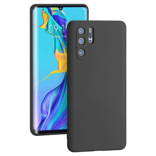 Etui Silikonowe - Liquid Silicone - Huawei P30 - Czarne