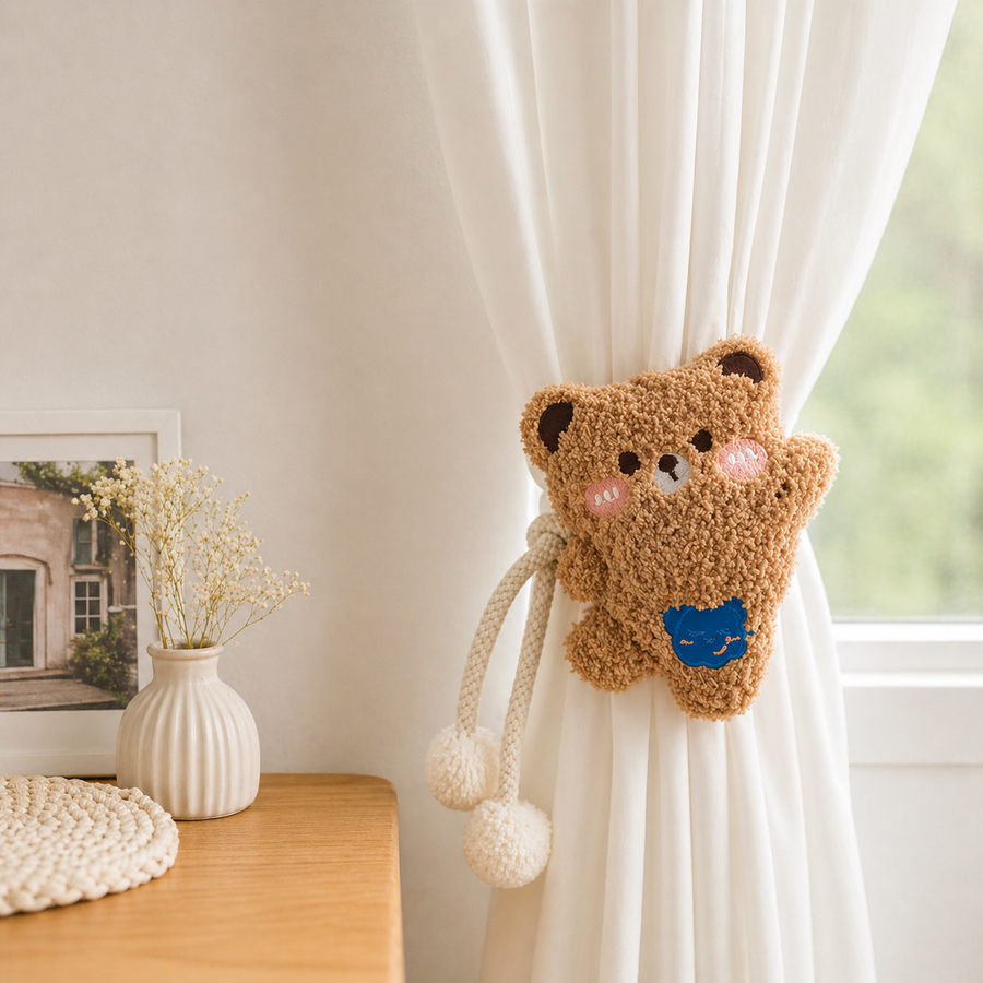 Upięcie do Zasłon, Firan - Złota Klamra z Perłami (1szt.)