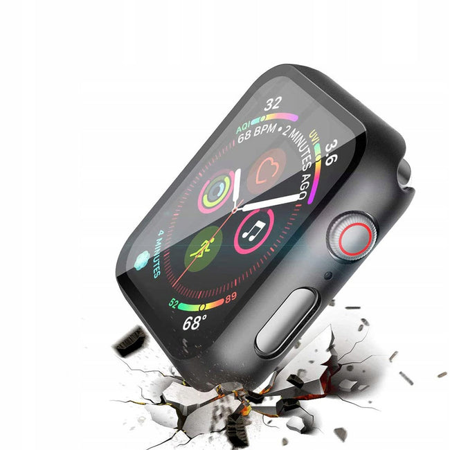 Etui 360 Case Phoneo® + Szkło do Apple Watch - 44 mm - Czarny